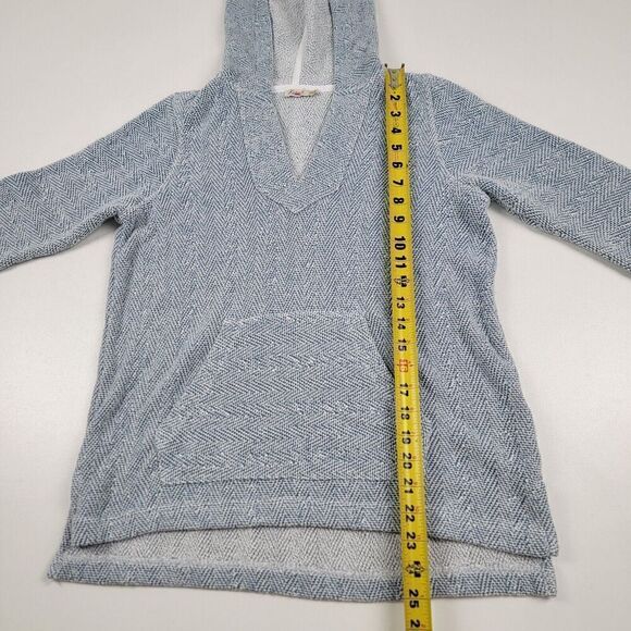 Faherty Hoodie Adult Blue Pullover Pocket Whitewater Drug Rug Womens XS - Picture 4 of 10